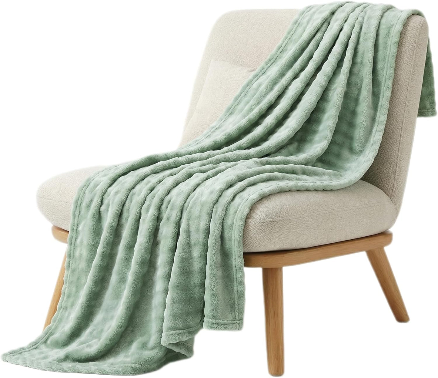 Fluffy 3D Bubble Throw Blanket for Couch & Bed – Cozy Soft Fleece Blankets for Women & Girls – Warm Lightweight Fuzzy Throw XL (50x70) – Machine Washable Gifts