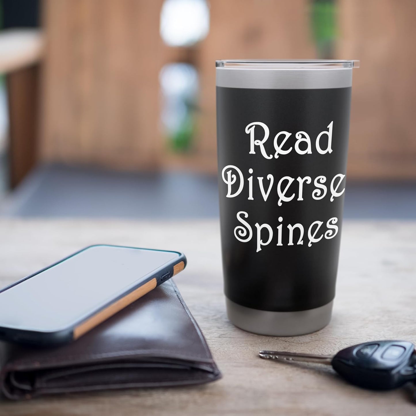 Read Diverse Books Motivational Inspirational Bookworm Love Stainless Steel Insulated Tumbler