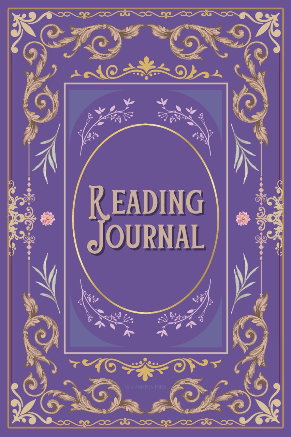 Reading Journal and Logbook: Purple Wisteria, Violet and Gold, Vintage and Dark Academia, Lined Book Tracking Notebook for Reviews, Record Keeping, ... Bookworms for teens, girls, women, men, kids