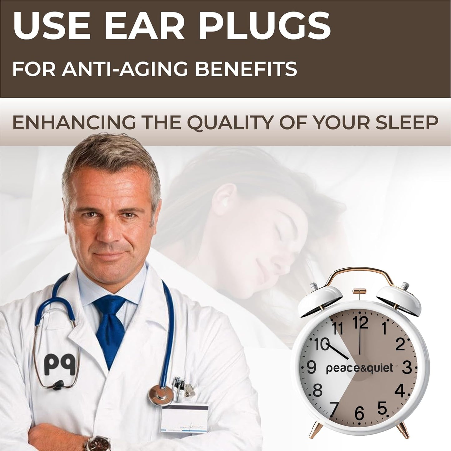 PQ Wax Ear Plugs for Sleep - 6 Silicone Wax Earplugs for Sleeping and Swimming - Gel Ear Plugs for Noise Cancelling, Ear Protection - Sleeping Earplugs with Sound Blocking 32 Db (6-Pillows). Beige