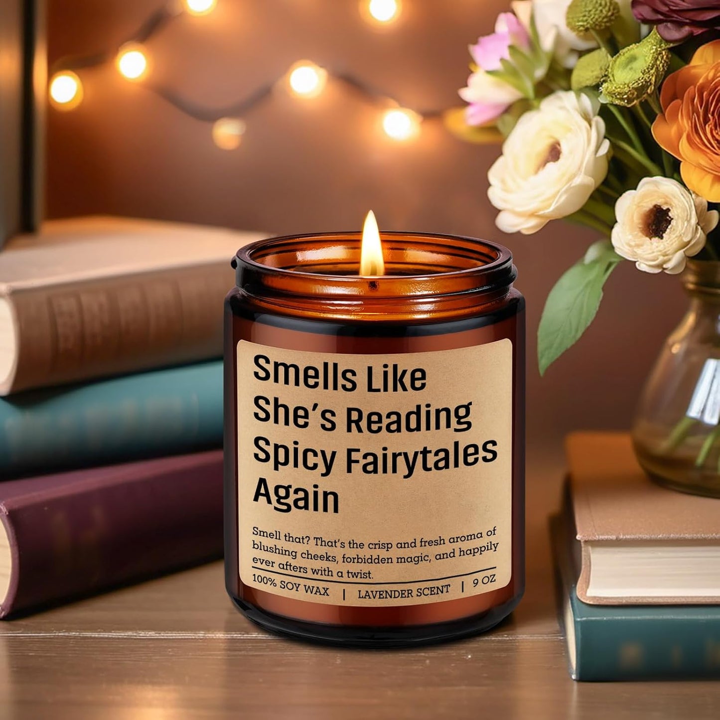 LEADO Scented Candle, Spicy Book Lover Gifts for Women - Funny Gifts for Fantasy & Romantasy Book Lovers, Dark Romance Reader - Bookish Mothers Day, Birthday, Reading Decor for Friend, Girl, Sister