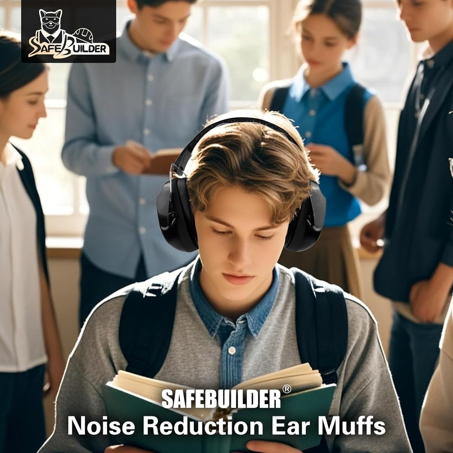 Ear Muffs Noise Reduction SNR 33dB Adjustable Lightweight Safety Earmuffs Sound Proof Noise Cancelling ANSI
