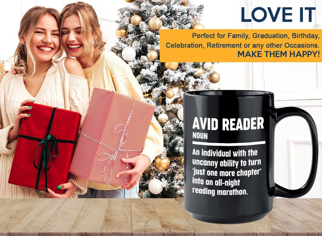 Book Lover Coffee Mug 15oz Black - Reading Marathon - Book Lover Gifts For Women Book Club Book Lovers Gifts Bookworm Book Reader Gifts