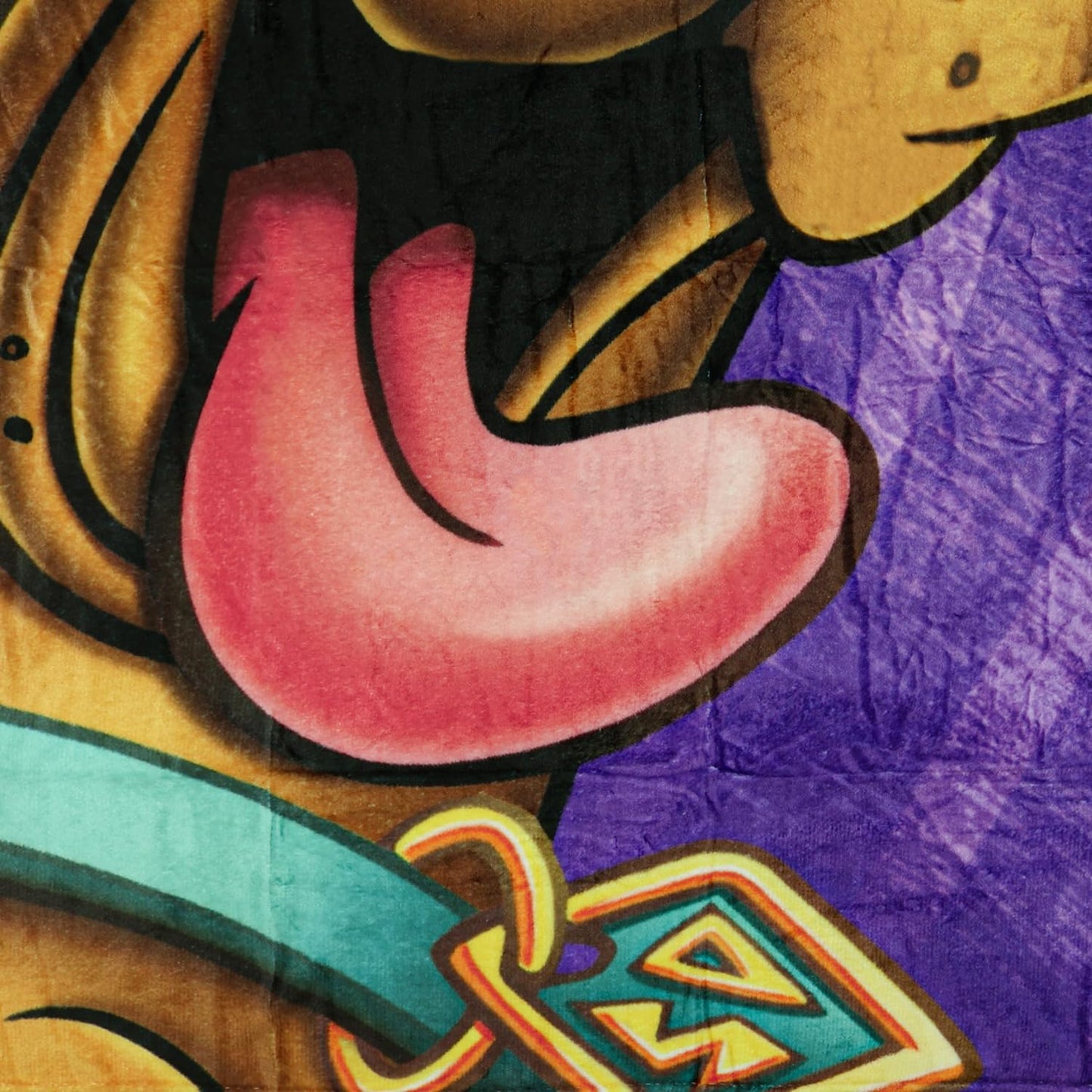 Northwest Scooby Doo Blanket Loveable Pup Close Up Silk Touch Lightweight Throw 46" X 60"