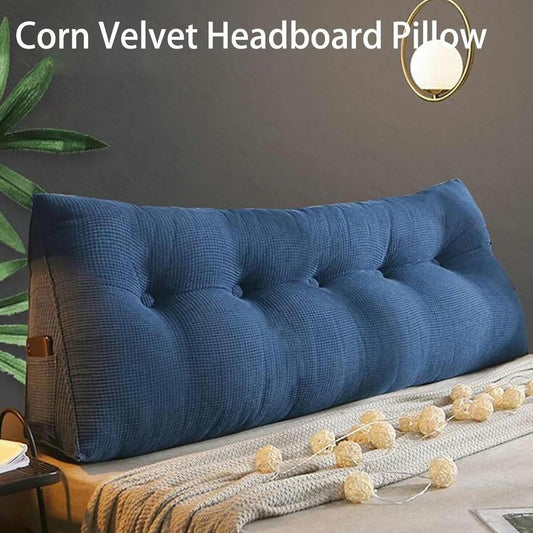 Triangular Reading Bed Rest Pillow Large Bolster Cushion Backrest Positioning Support Headboard Backrest Wedge Pillow with Removable Cover