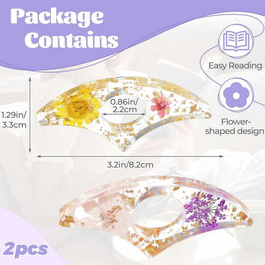 Thumb Book Page Holder 2PCS, Handmade Dried Flower Bookmark, Book Accessories for Reading Lovers, Unique Gifts for Book Lovers Teachers Students