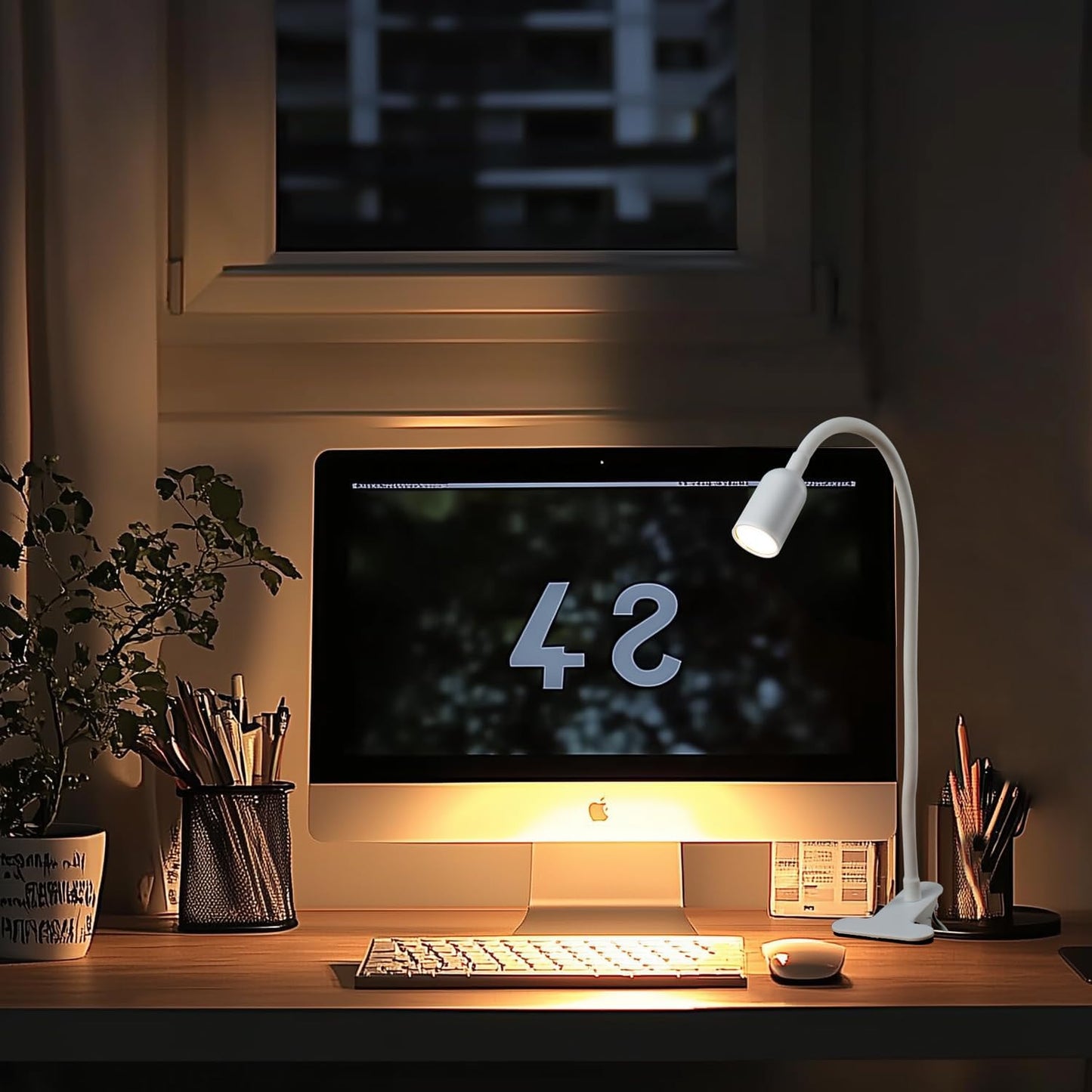 LED Reading Lights for Bed Headboard, Clip on Spotlight Lamp for Desk, Dorm Bed, Dimmable USB Clamp Book Light with Flexible Gooseneck, Change Color Temperature 3000/4000/6000K
