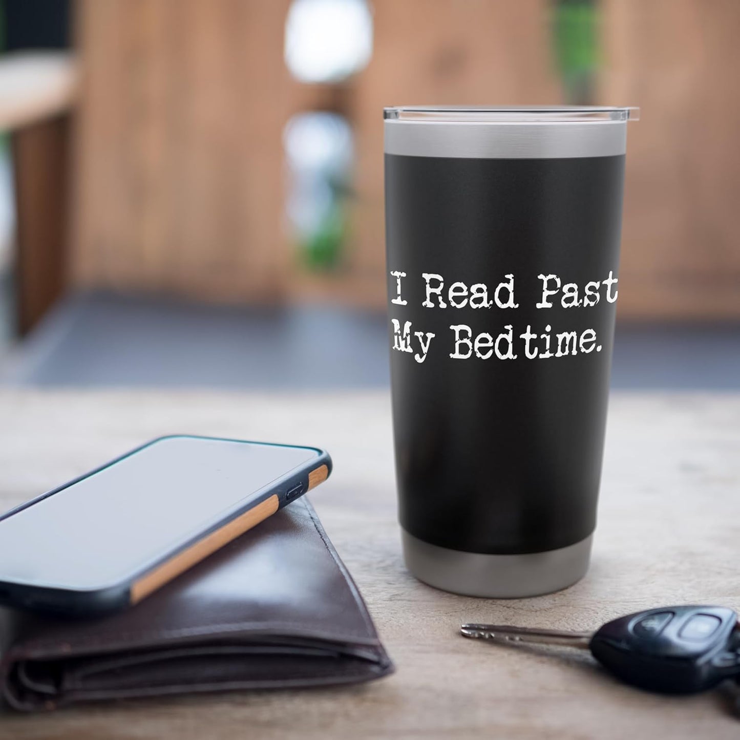 "I Read Past My Bedtime." Book Lovers, Librarian, Bookworm Stainless Steel Insulated Tumbler