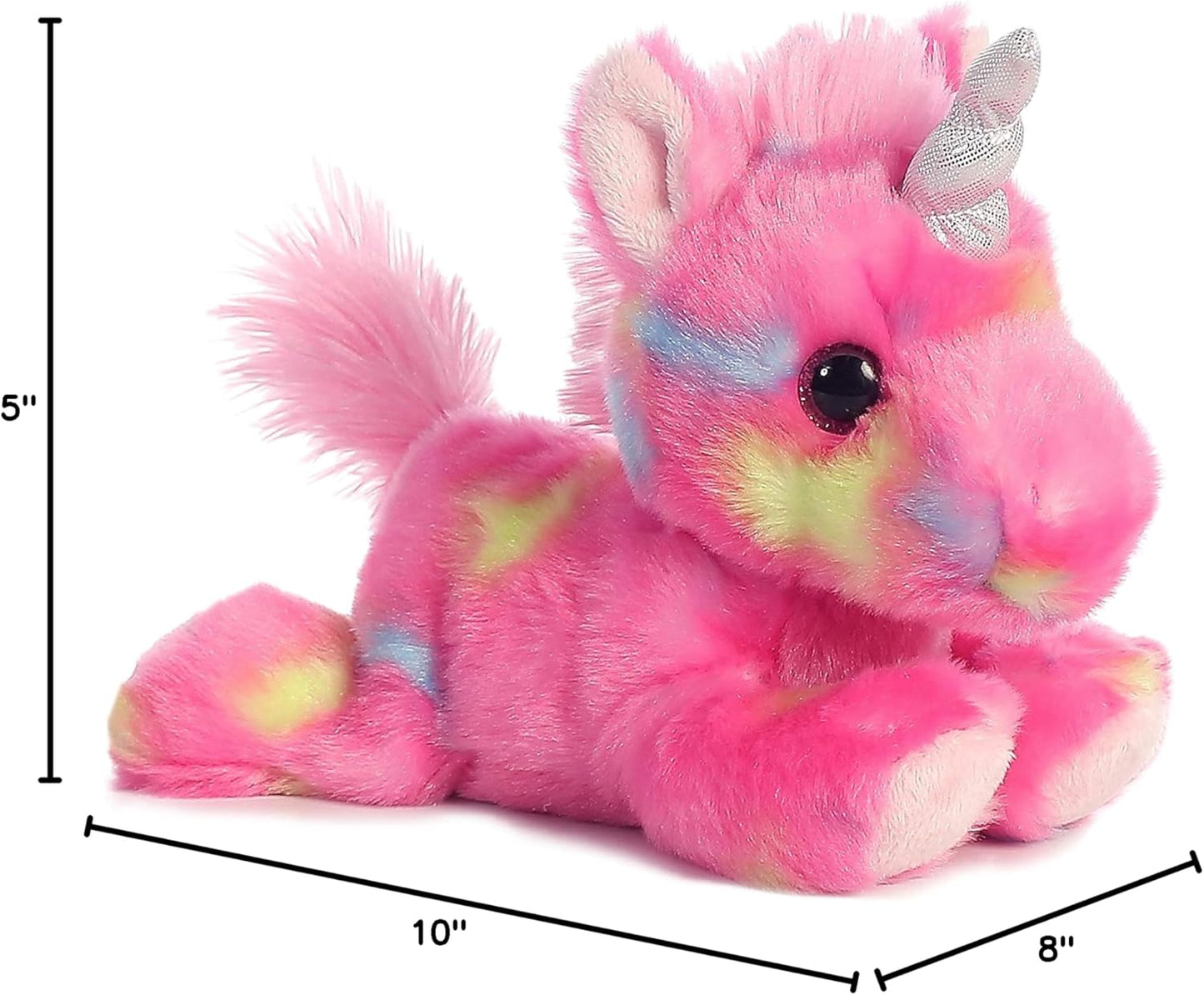 Aurora® Vibrant Bright Fancies™ Jellyroll Unicorn™ Stuffed Animal - Eye-Catching Fun - Delightful Cuddles - Pink 8 Inches