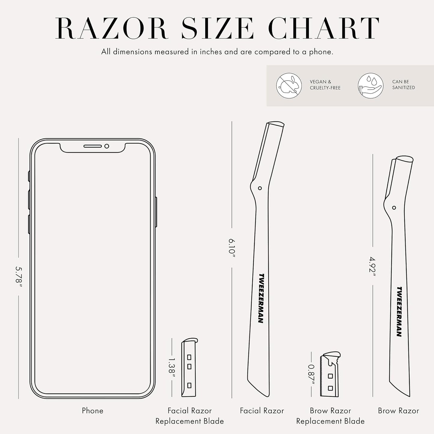 Tweezerman Stainless Steel Facial Razor