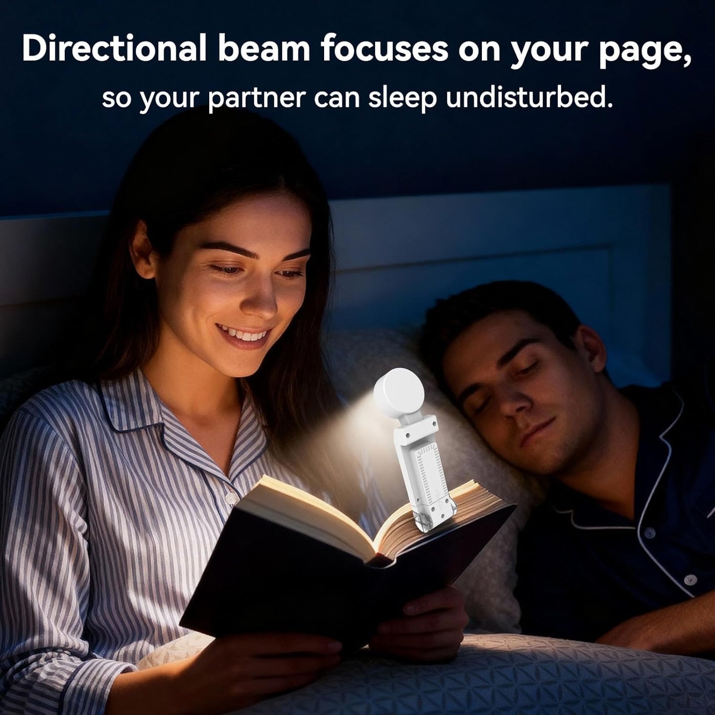 Book Light for Reading at Night, USB Rechargeable Clip-On LED Bookmark Lamp with 5 Colors and 6-Brightness Dimmable Modes, Thin Honeycomb Lens Reading Light for Bed, Gift for Book Lovers Kids