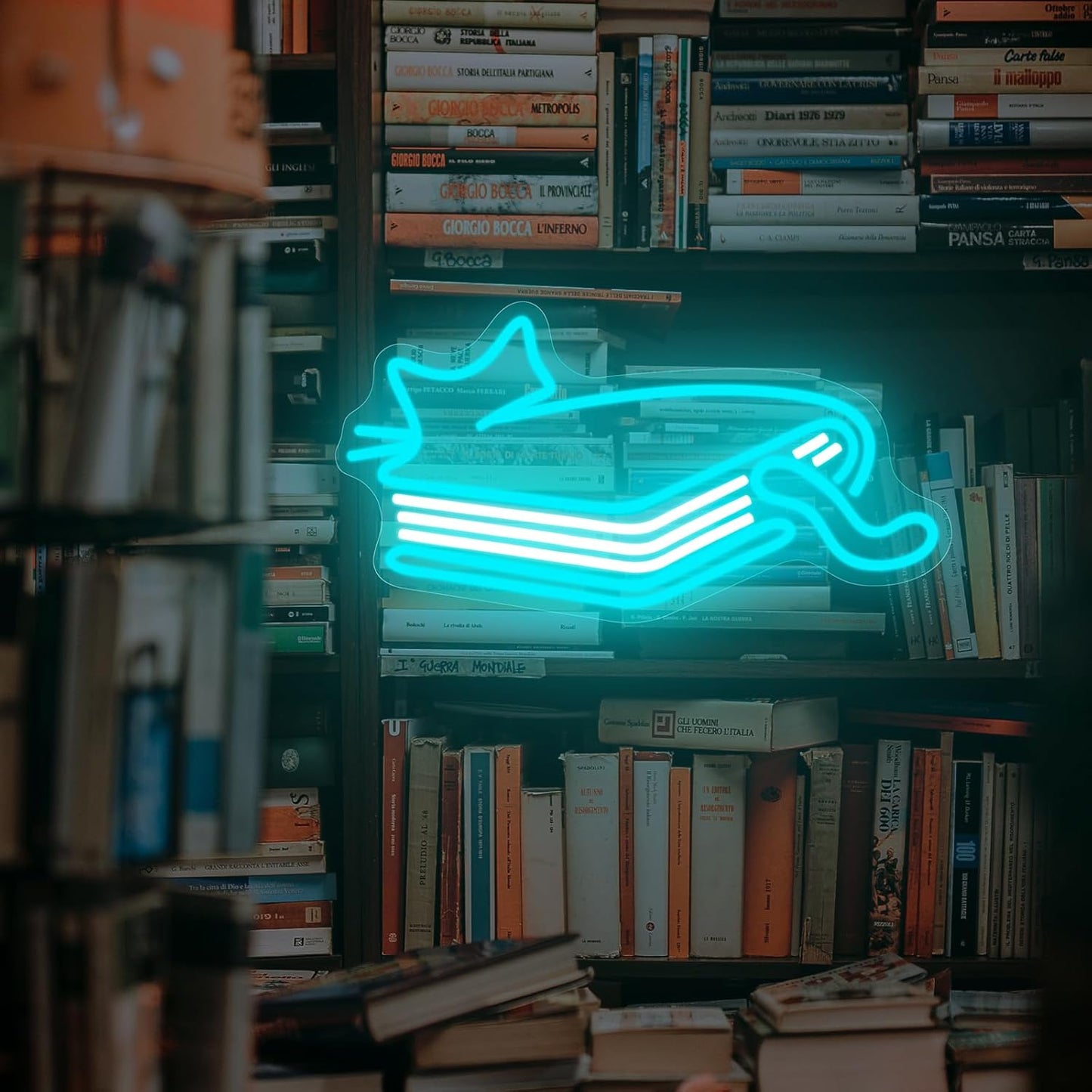 Book Cat Neon Sign, Neon Signs for Wall Decor, Dimmable Led Signs for Bedroom, Light Up Signs for Classroom Kidsroom Book Party Library Decoration Bookish Decor Gifts