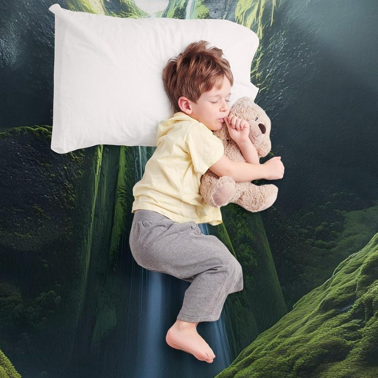 Waterfall Throw Blanket for Couch Bed Plush Cozy Fuzzy Flannel Blanket for All Season 50"x60"