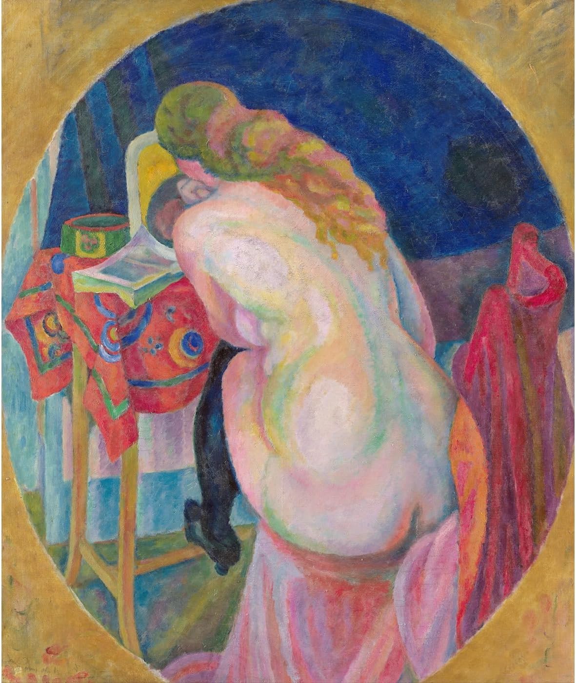 ARTICULOZY Giclee Print Rolled - Robert Delaunay - Nude woman reading - 24x32 Inch Canvas Wall Decor Art Print