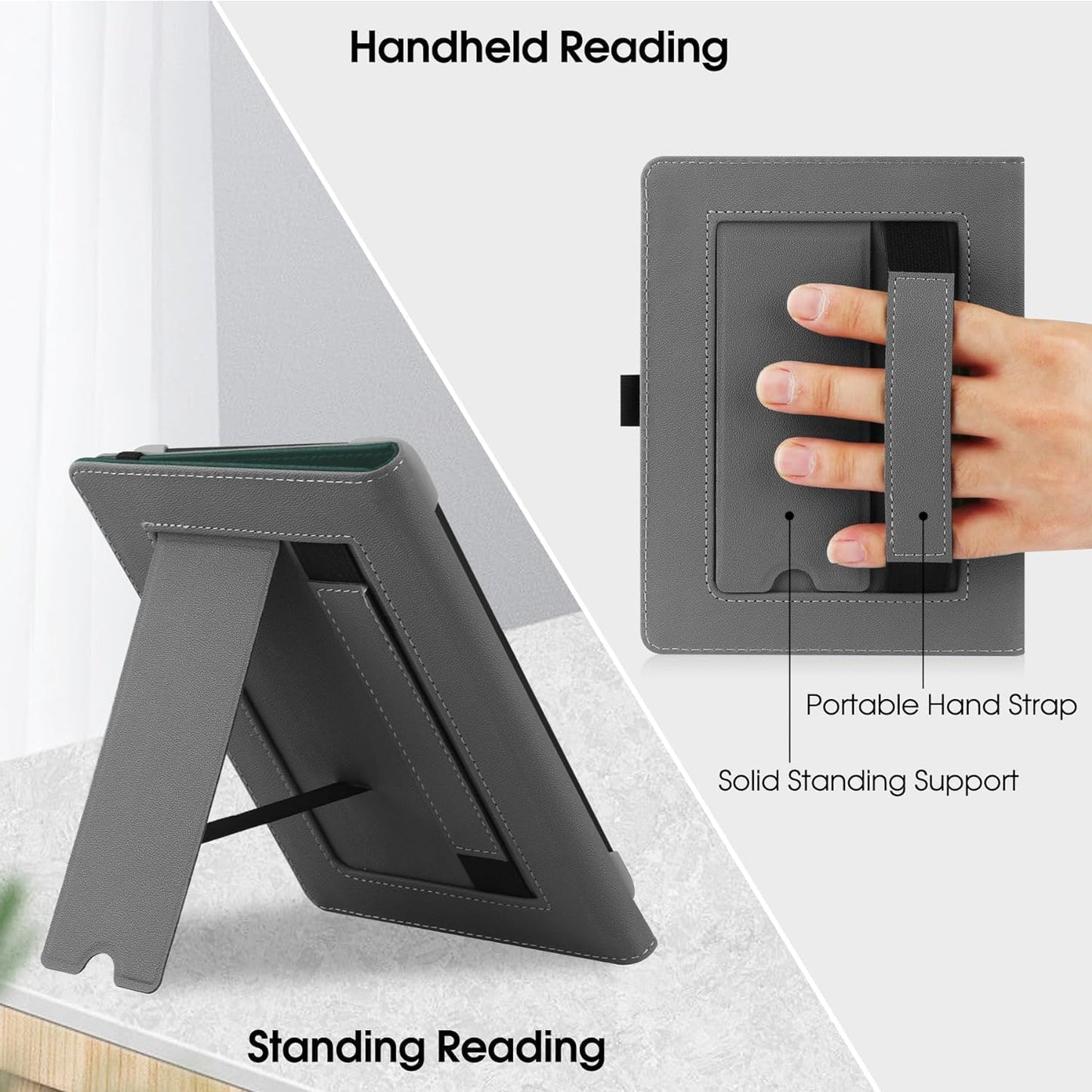 Universal Case for 6-6.8-7 inch eReaders, Paperwhite Case with Hand Strap Compatible with All 6" 6.8" 7" Paperwhite 2024/Paperwhite 2023/ Signature Edition Kobo E-Book