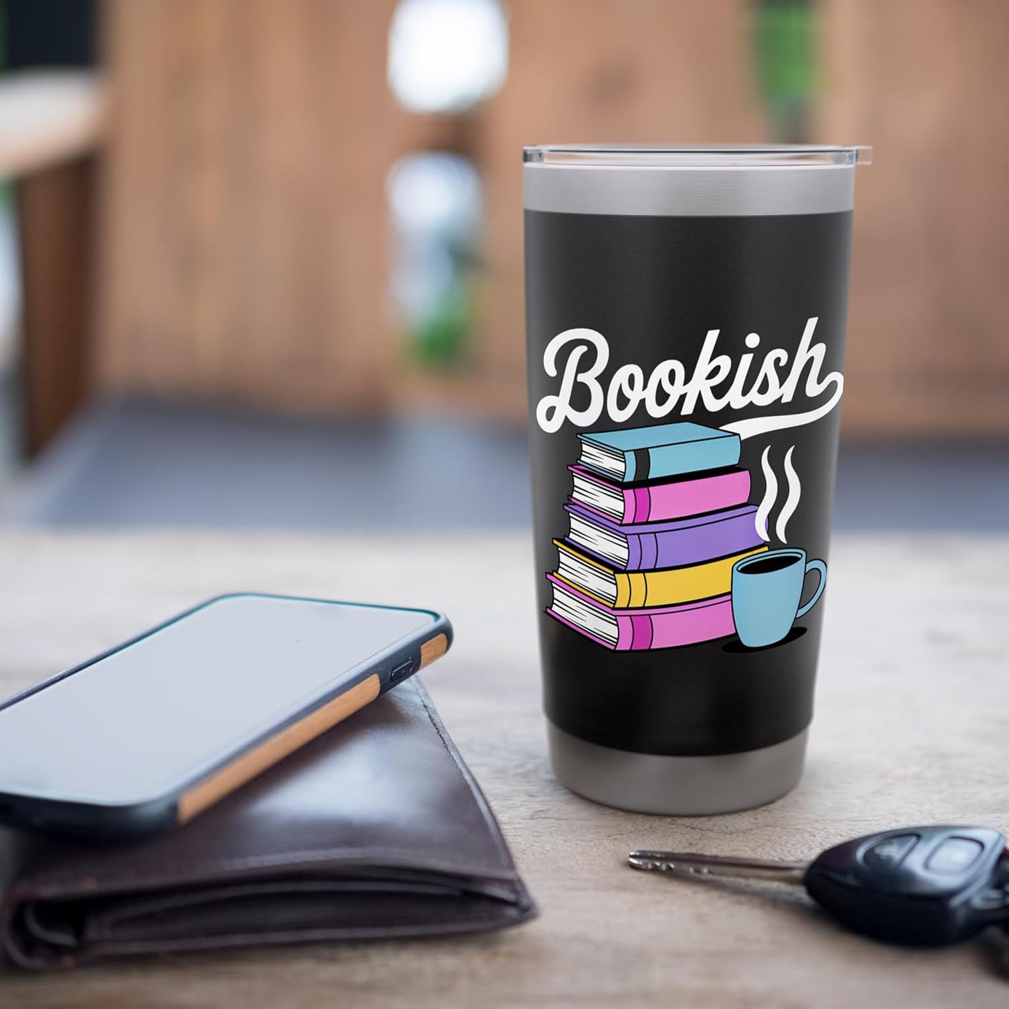 Bookish Coffee and Reading Books Stainless Steel Insulated Tumbler