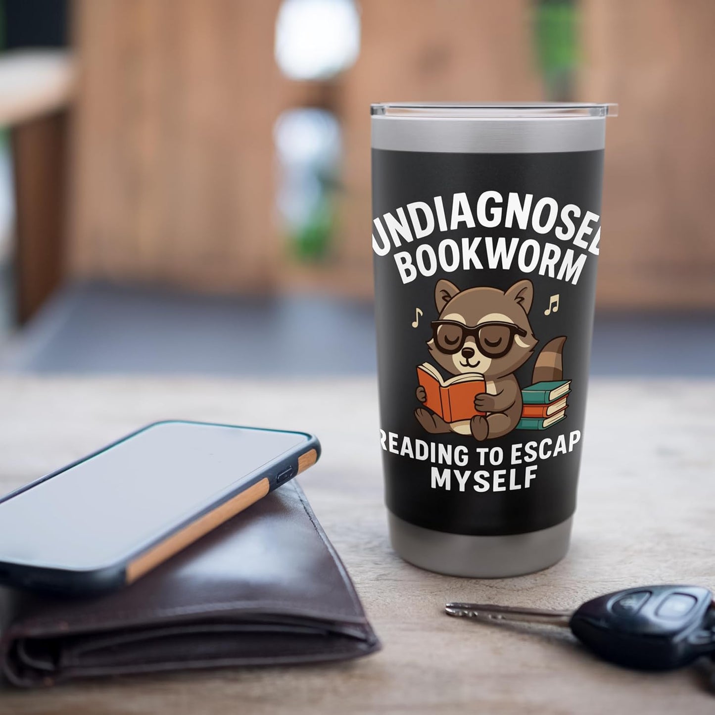 Undiagnosed Bookworm Reading To Escape Myself Stainless Steel Insulated Tumbler