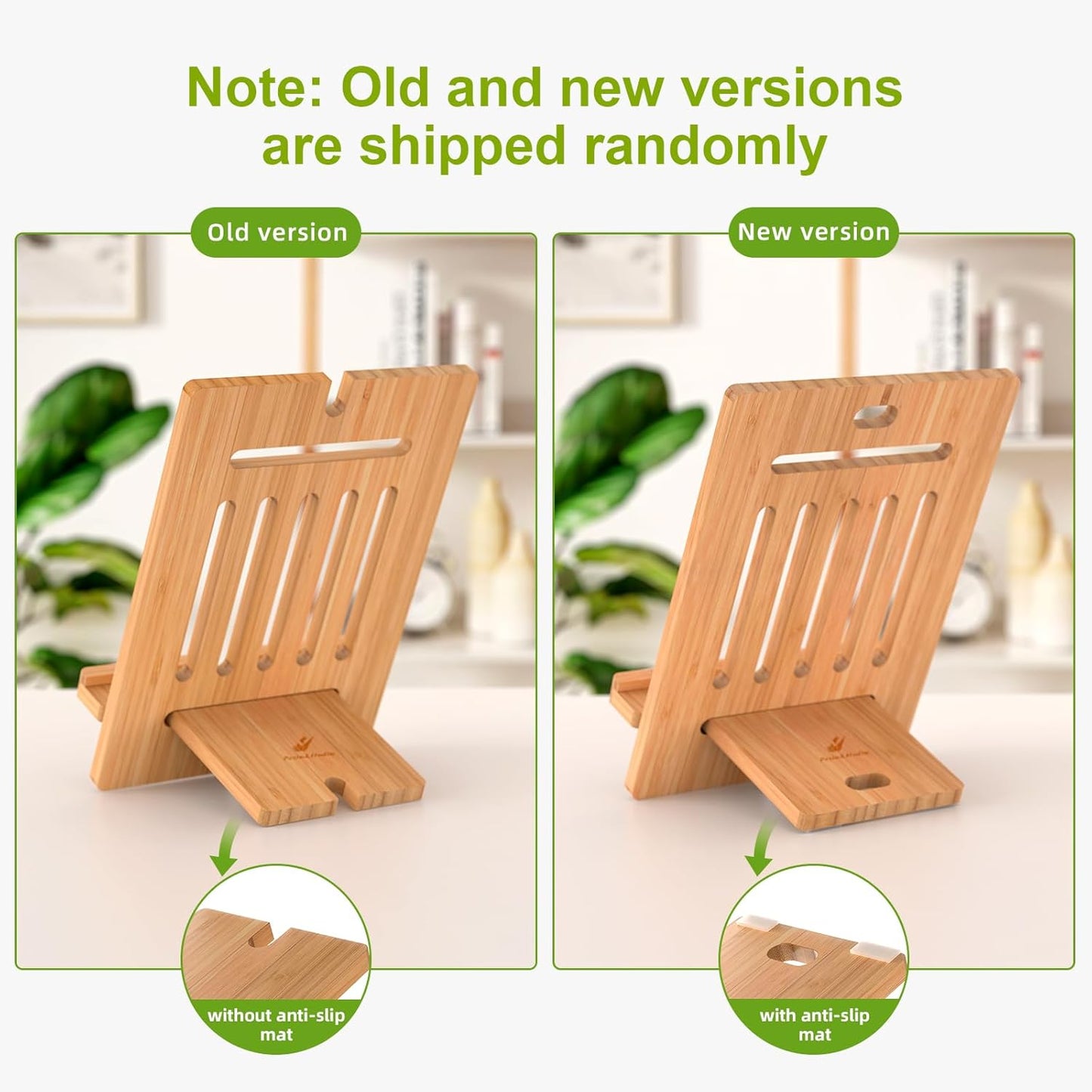 Pezin & Hulin Bamboo Tablet Stand Adjustable, Desktop Cell Phone Stand Holder Dock Compatible with Pad 9.7, 10.5, 12.9, Air 2 3 4 Mini, E-Reader, Phone 8 Plus X XS Max XR (Support to 4.7-13" Devices)
