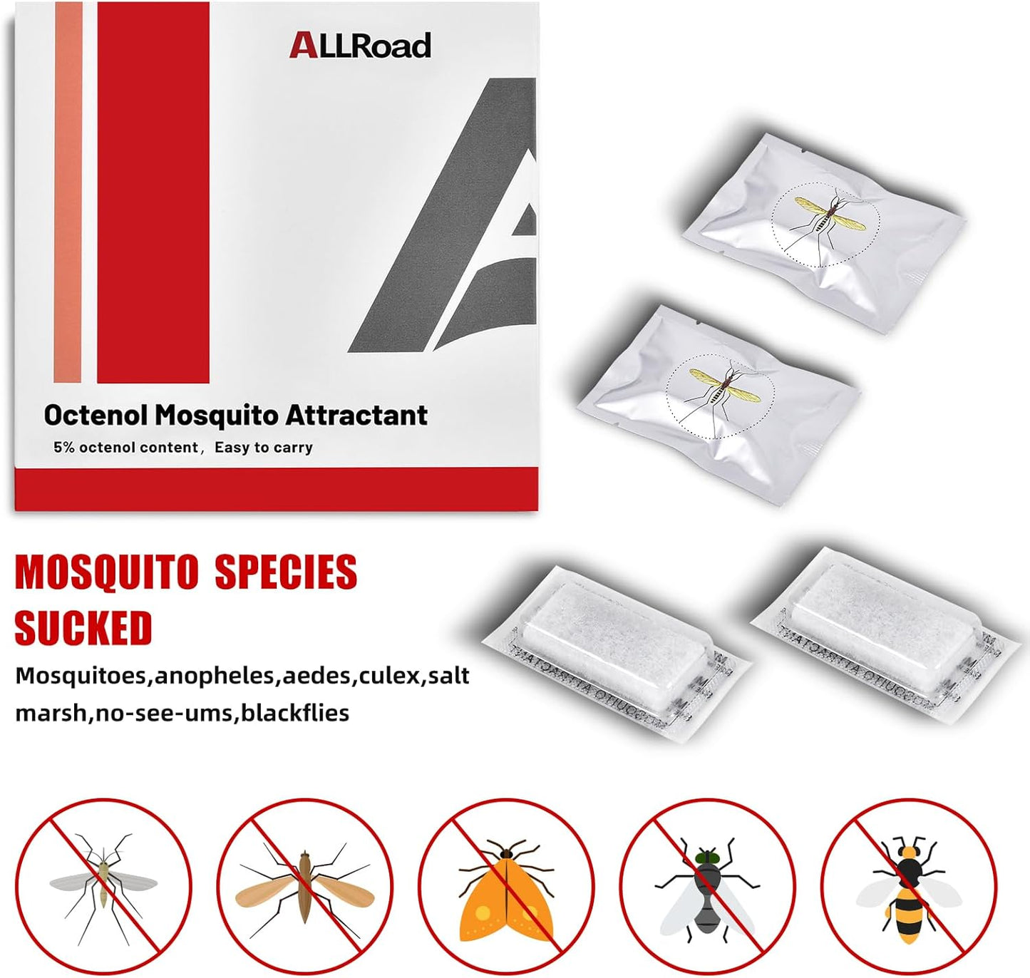 ALLRoad Mosquito Magnet Attractant, 2 Pcs Octenol Biting Insect Attractant Refill for Bug Zapper