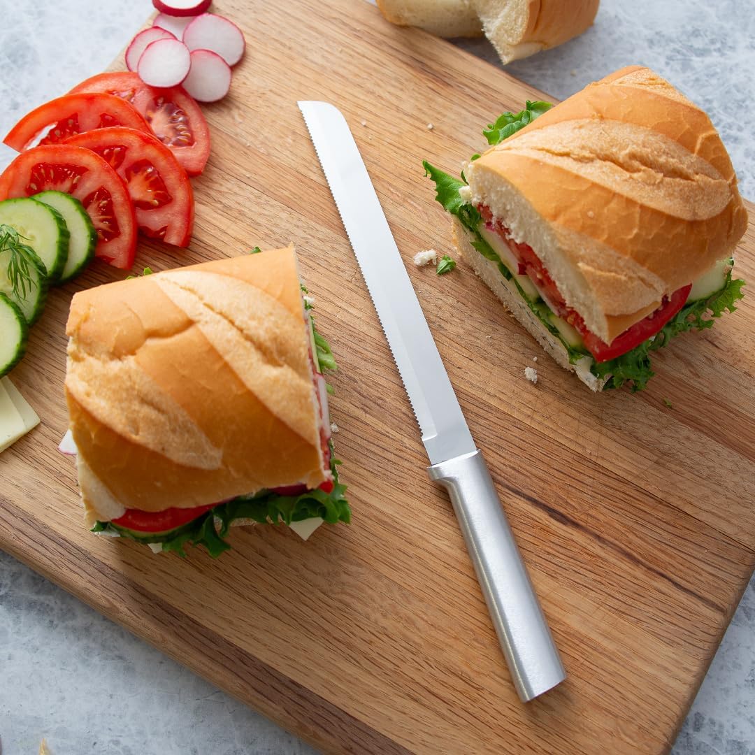 Rada Cutlery 8" Bread Knife (R143), Stainless Steel Serrated Blade, Siver Handle