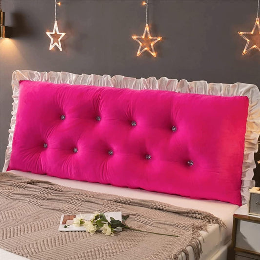 Solid Color Headboard Pillow,Cushion Reading Pillow Large Bolster Positioning Support Wedge Pillow Removable Cover(Size:180x20x60cm(70x7.8x23.6),Color:D)