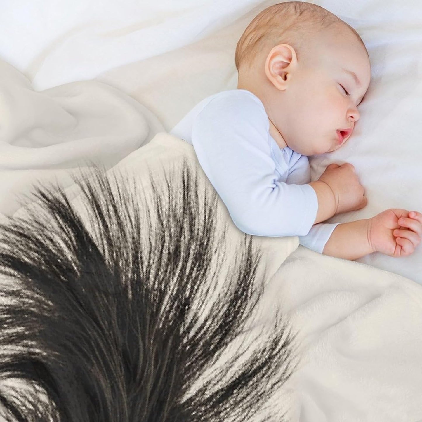 Skunk Throw Blanket for Couch Super Soft Warm Lightweight Throw Blankets Cozy Flannel Bed Blanket Cute Decorative Blankets for All Seasons Home Decor Gift 30"*40"(76 * 100cm)