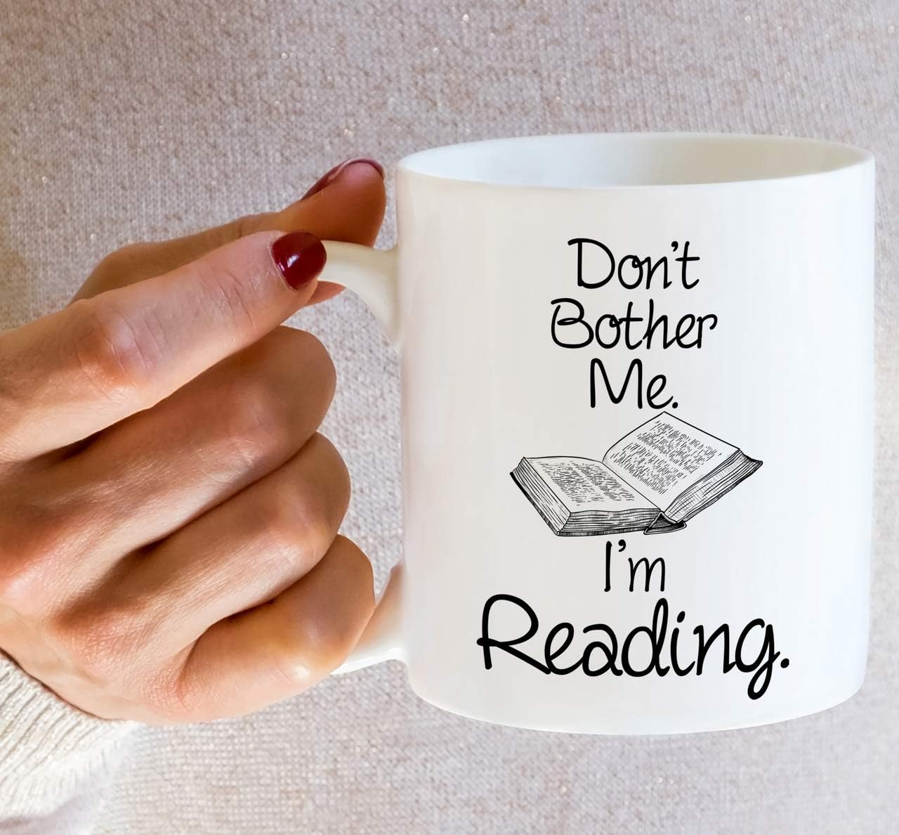 Retreez Funny Mug - Don't Bother Me I'm Reading Book 11 Oz Ceramic Coffee Mugs - Funny, Sarcasm, Sarcastic, Motivational, Inspirational birthday gifts for friends, coworkers, siblings, dad or mom