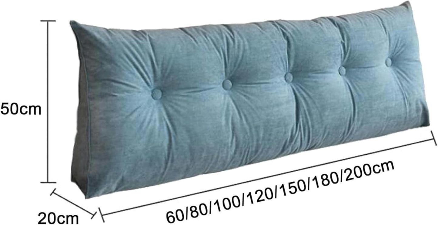 Large Headboard Pillow Triangular Wedge Backrest Positioning Support Bed Rest Reading Pillows Headboard Wedge Pillows with Removable Cover for Day Bed Bunk Bed