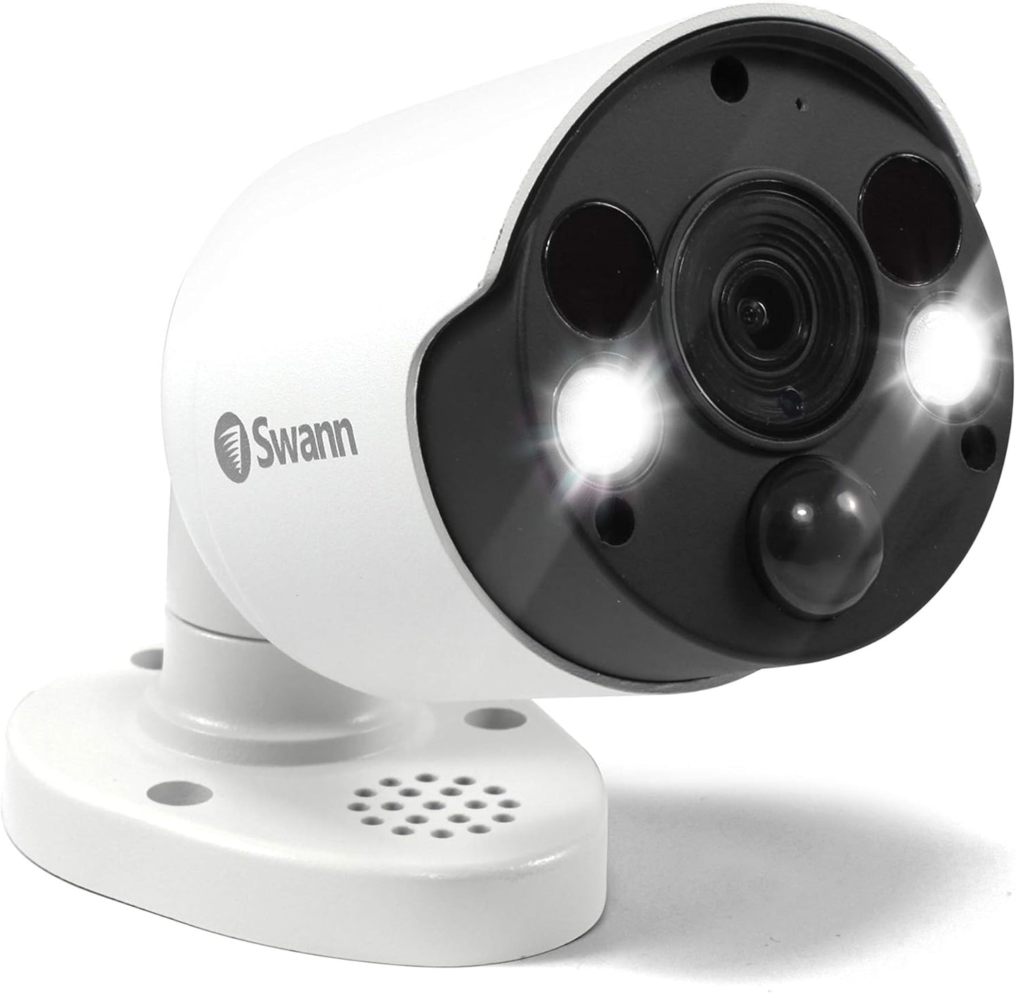 Swann Home Security Camera, POE Cat5e NVR 4K HD Video, Indoor or Outdoor Wired Surveillance CCTV, Color Night Vision, Heat Motion Detection, LED Lights, Metal Housing, Face Recognition, 2-Way Talk