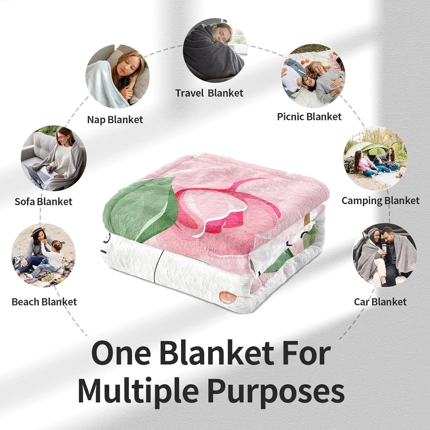Oma Gifts for Grandma, Oma Gifts from Granddaughter Grandson, Birthday Gift for Oma from Grandchildren, Present for Oma from Grandkids Throw Blanket 60 x 50 Inch