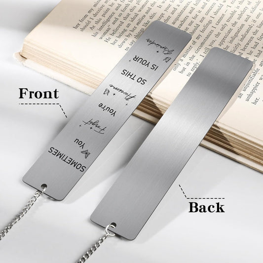Butterfly Inspirational Metal Bookmark - Sometimes You Forget You're Awesome So This is Your Reminder Book Marks for Reading Women Christmas Thanksgiving Bookmark Friends Birthday Gifts
