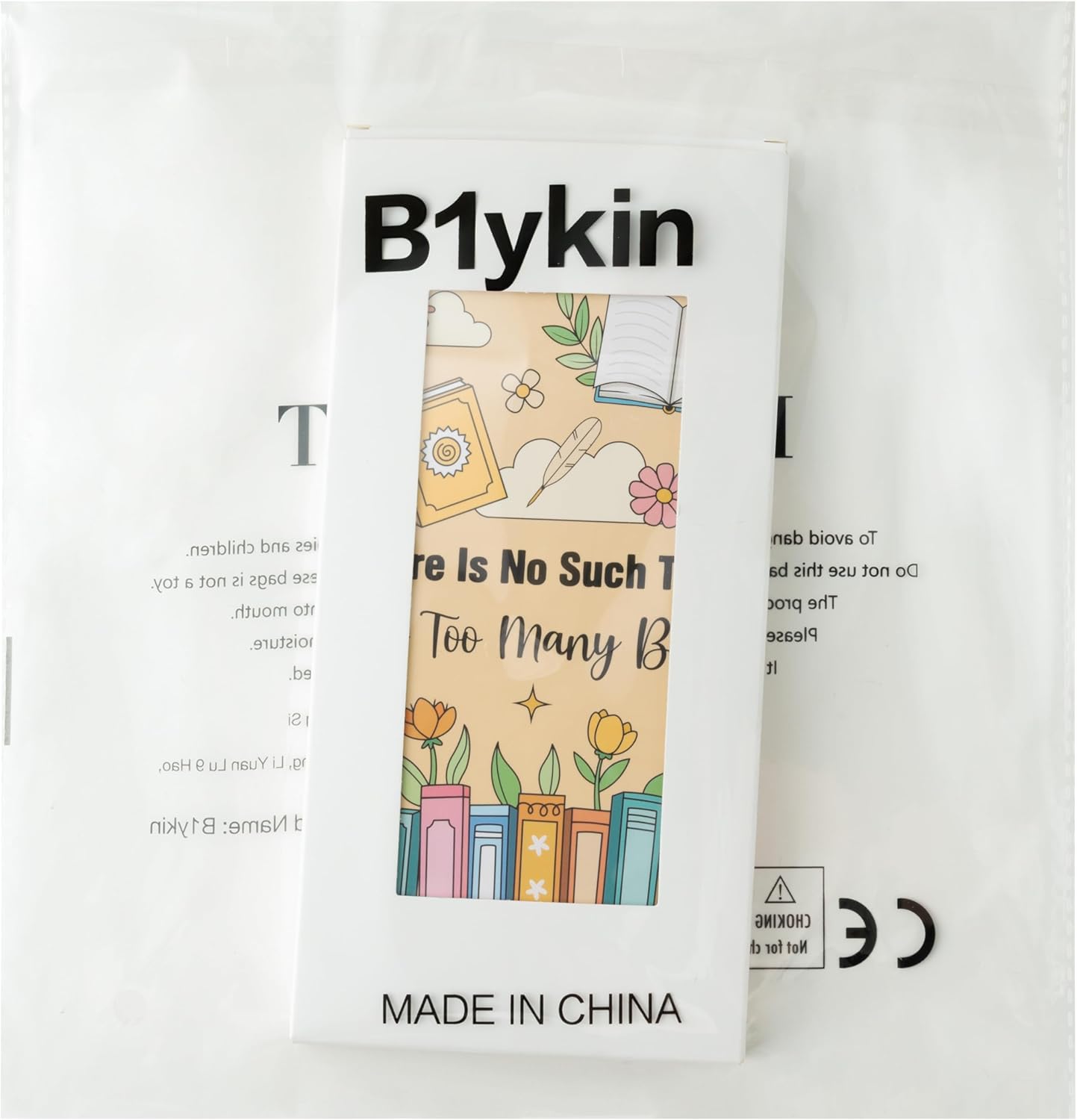 B1ykin Cute Sticky Notes Set - There is No Such Thing As Too Many Books Self-Stick Notes Pad, 550 Sheets Writing Memo Pages Sticky Notepad for Teacher Appreciation Gift, School Office (Book Lovers)