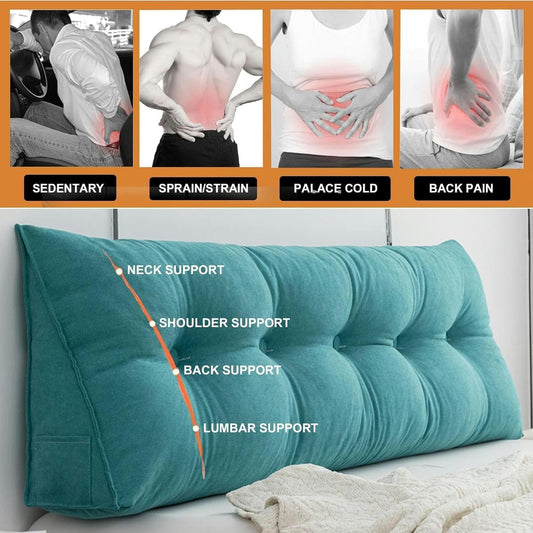 Wedge Headboard Pillows Head Roll Pillow Bed Wedge Pillow Large Bolster Bed Rest Reading Pillows Backrest Pillows for Sitting in Bed Backrest Positioning Support