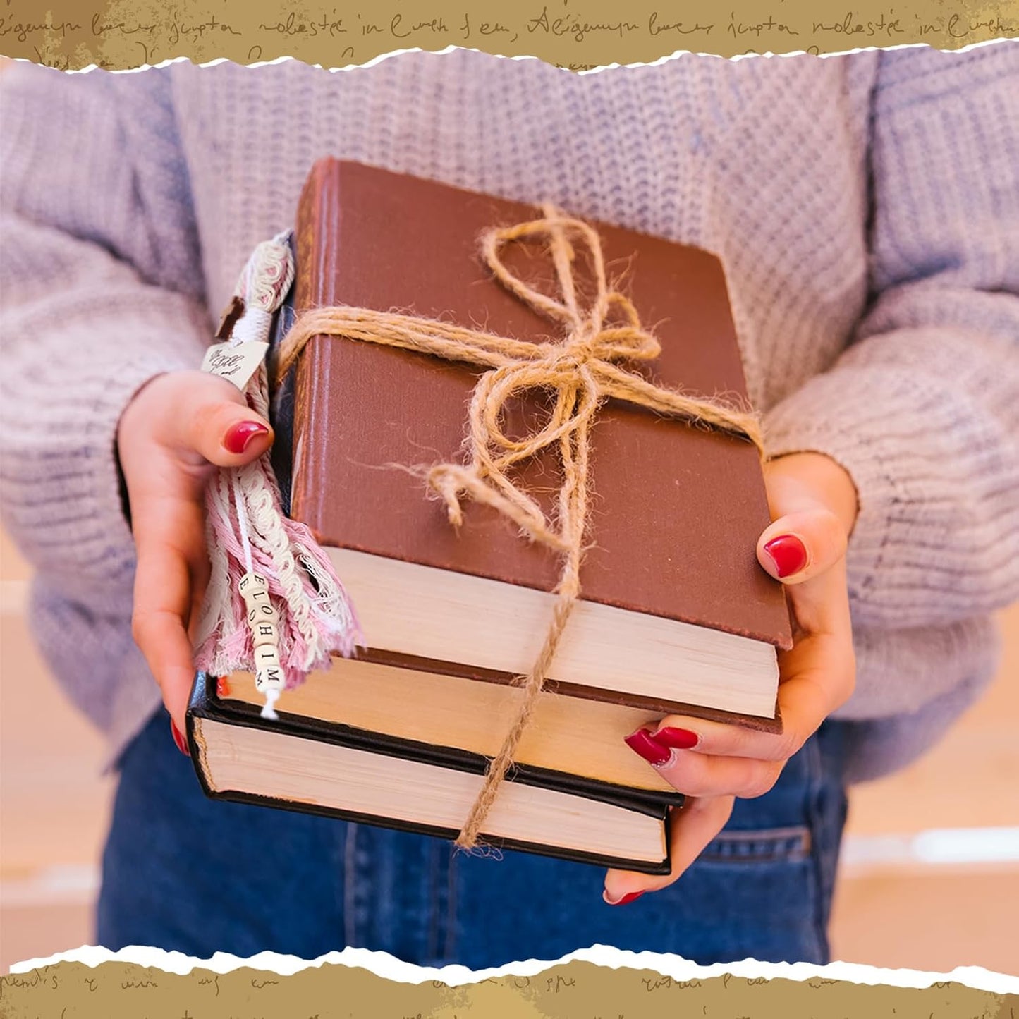Skyygemm 4 Pcs Bible Tassel Bookmarks Christian Gifts for Women Multi Page Tassel Marker with Cross Charm for Bible Books 14 Inch Handmade Ribbon Marker Boho Reading Accessories for Book Lover Readers