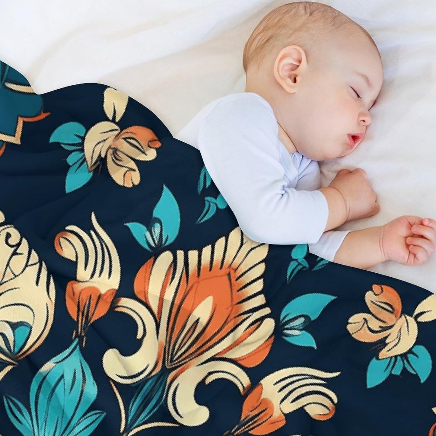 Vintage Mandala Flowers Throw Blanket for Couch Super Soft Warm Lightweight Throw Blankets Cozy Flannel Bed Blanket Cute Decorative Blankets for All Seasons Home Decor Gift 30"*40"(76 * 100cm)
