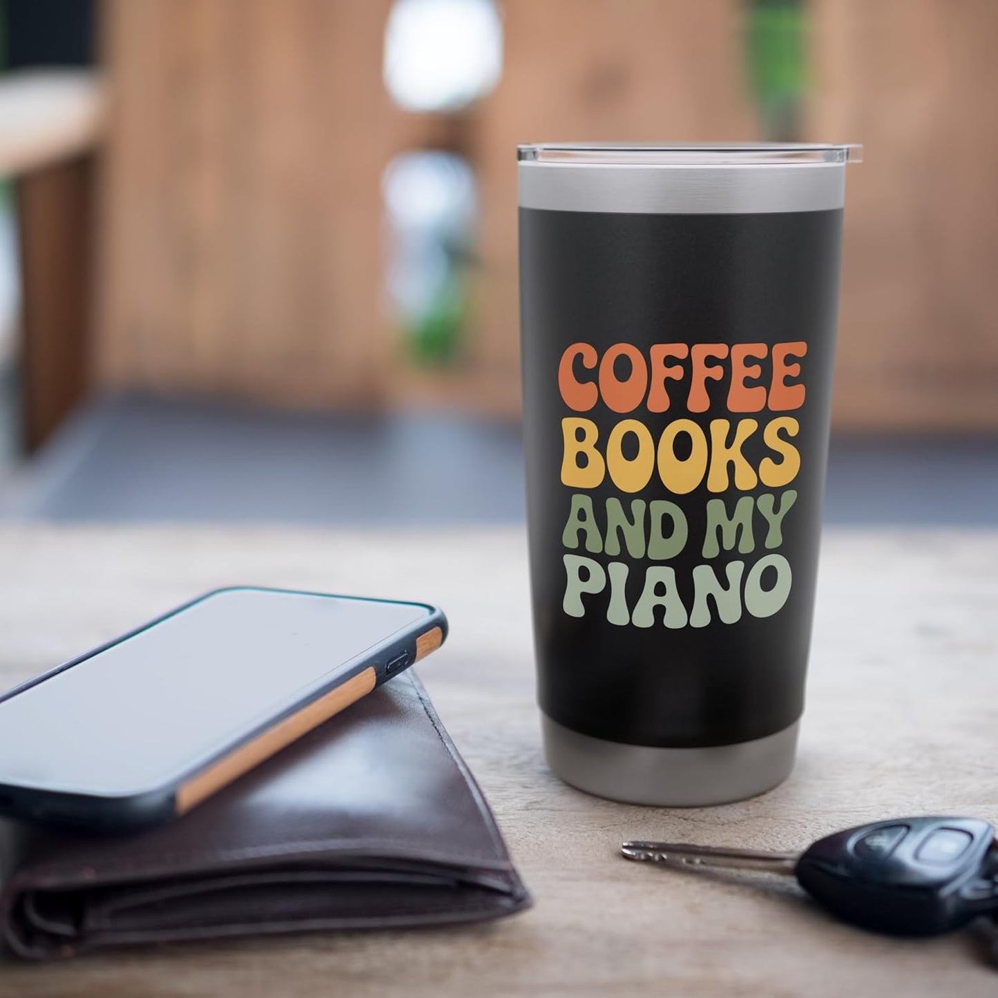 Coffee Books And My Piano Music Teacher Lover Students Stainless Steel Insulated Tumbler