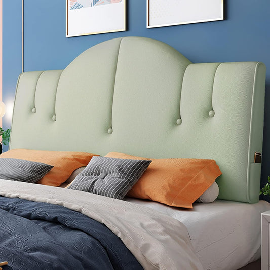 Headboard Bed Backrest Cushion PU Lumbar Support Reading Pillow Cozy Anti-Collision Backrest for Home Gaming Rest Customizable (Color : Beige Size : 190X60X10CM) (Green 200X60X10CM)