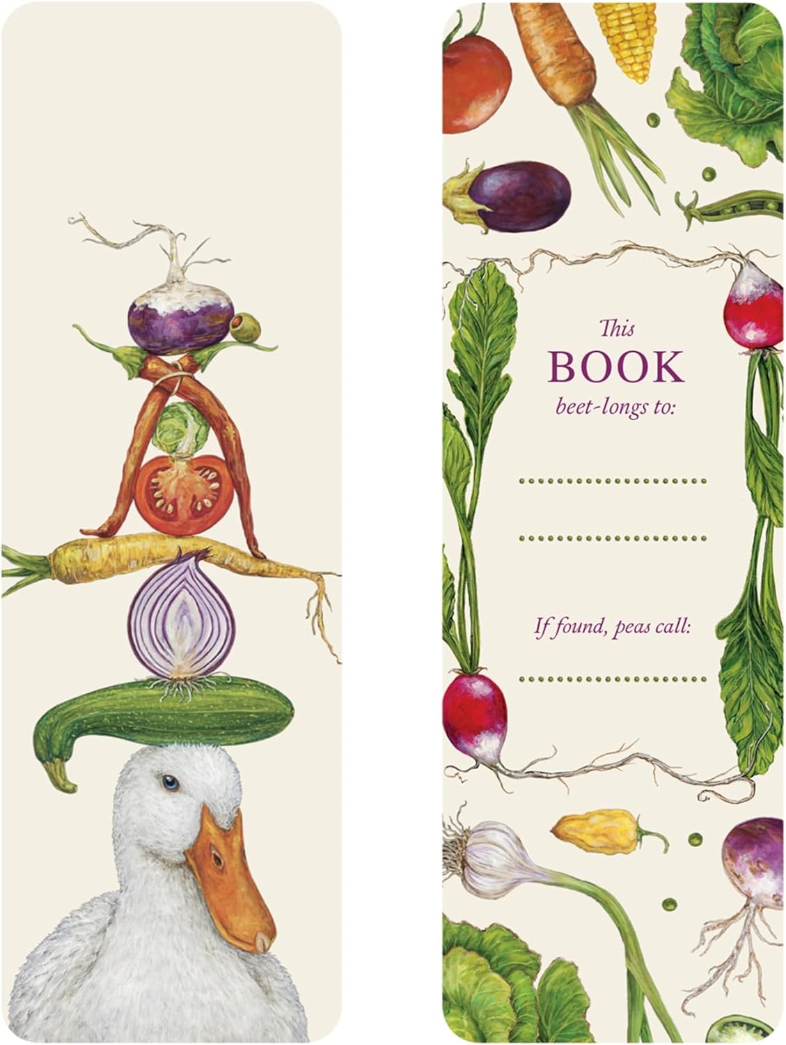 Hester & Cook Paper Bookmarks for Women - Printed 2-Sided Book Markers Set of 3 (Animals)
