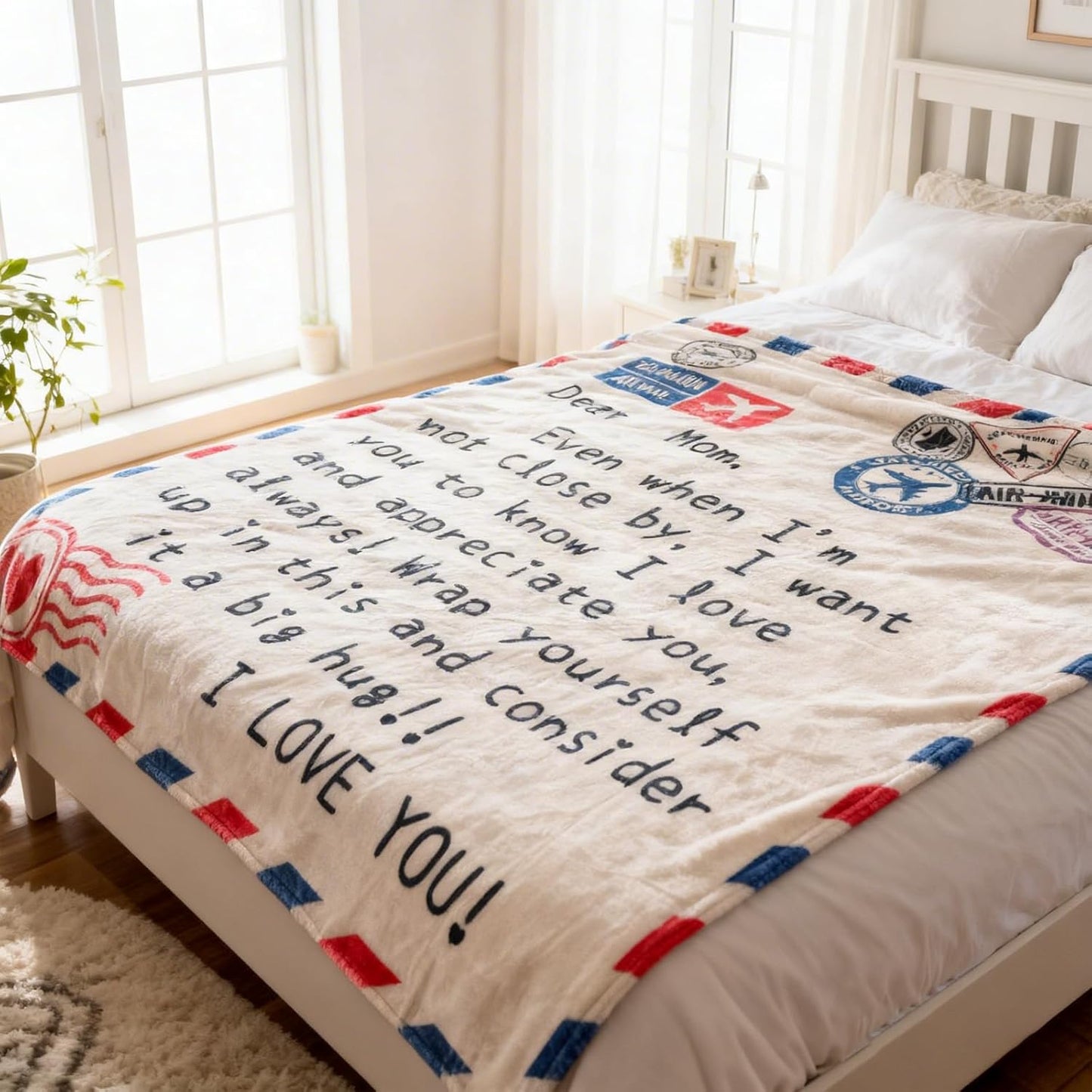Throw Blankets Gifts for Mom from Daughter Son 50x60 Inch Soft Flannel Throw Blankets for for Mother's Day Christmas Valentines Day Birthday Anniversary for Bed Couch