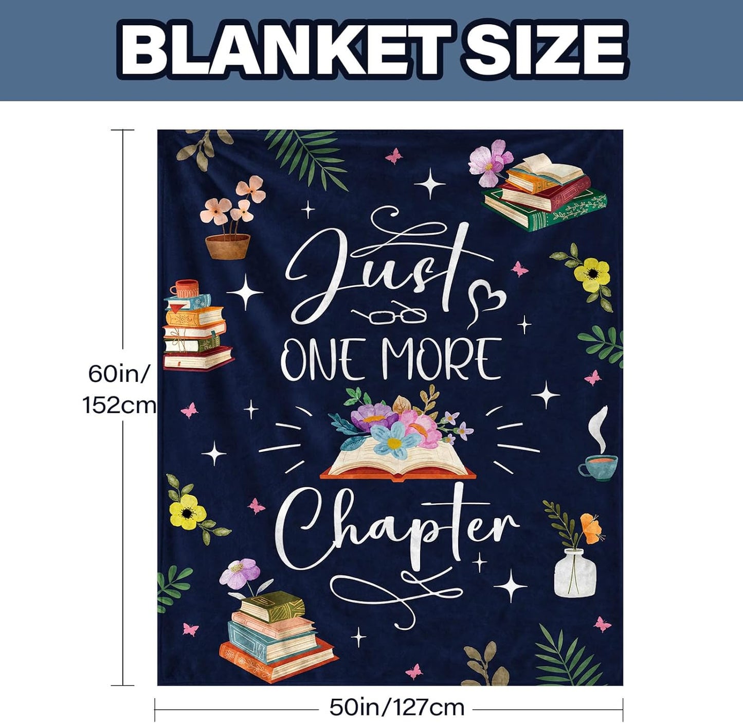 Book Lovers Gifts for Book Lovers Women, Bookish Gift for Readers, Reading Blanket, Books Club/Bookworm/Reading Gift for Women, Literary Gifts Blanket 60"*50"