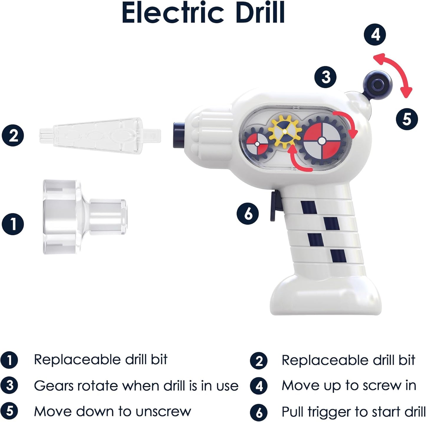 iPlay, iLearn Rocket Outer Space Toys, Kids Spaceship Playset with Space Shuttle, Electric Drill, 2 Astronauts, Educational STEM Take Apart Adventure Gift for 3 4 5 6 7 8 Year Old Boy Girl