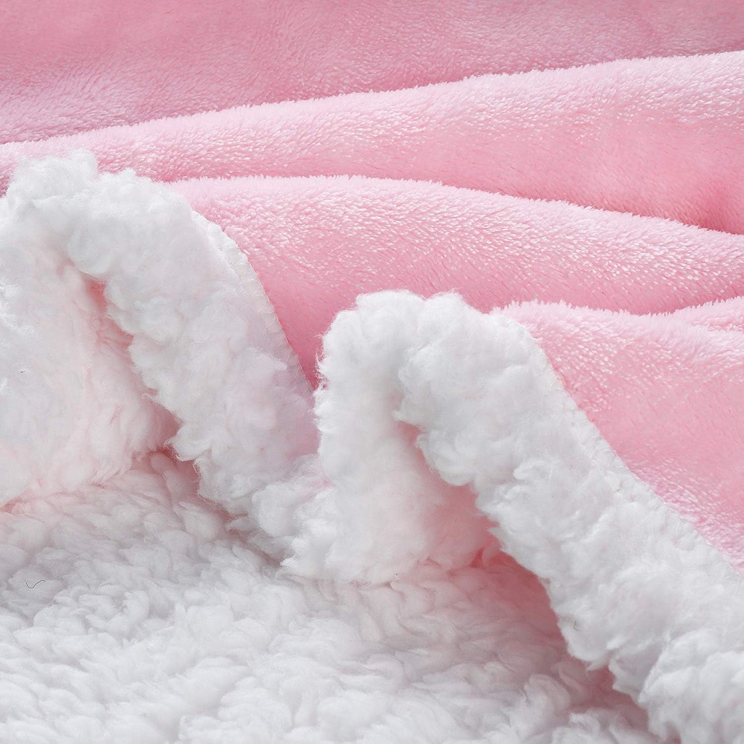 Tirrinia Hooded Blanket Wearable Cuddle Throw Warm Cozy Sherpa Lining 47’x73’/ Sherpa Throw Blanket/Solid Flannel