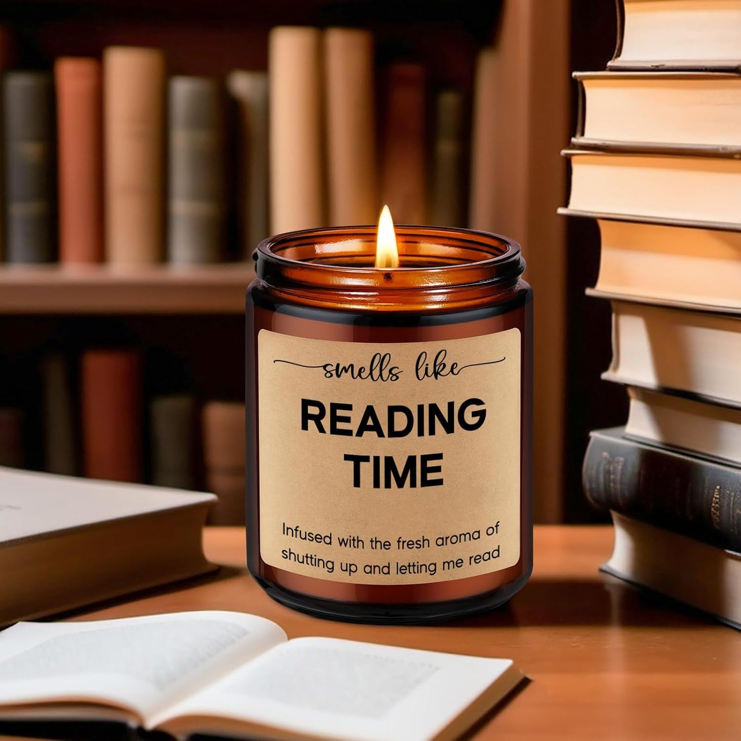 GSPY Reading Candle, Book Lovers Gifts, Readers, Bookish Present - Reading Accessories, Cute Reader Ideas - Funny Mothers Day, Birthday Gifts for Book Lovers Women, Bookworm, Librarian, Men, Booklover