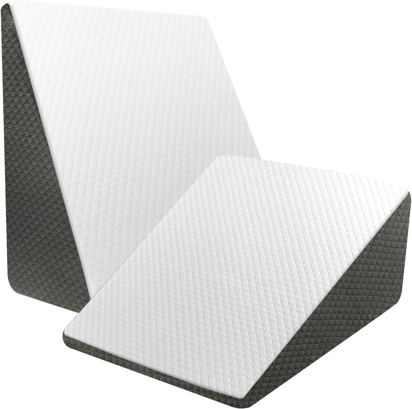 Wedge Pillow for Sleep Apnea, Bed Wedge Pillow for Headboard, Headboard Triangle Pillow Wedge for Acid Reflux, After Surgery, Snoring, Cooling Memory Foam Top, Removable Cover, 24x24x12Inch
