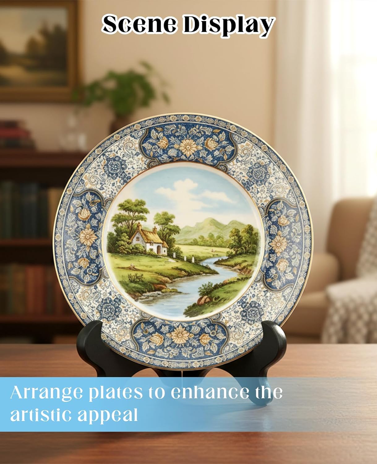 10PCS Small Plate Stands for Display 4", Mini Folding Wood-Like Plaque Holder Easel for Displaying Picture Dish