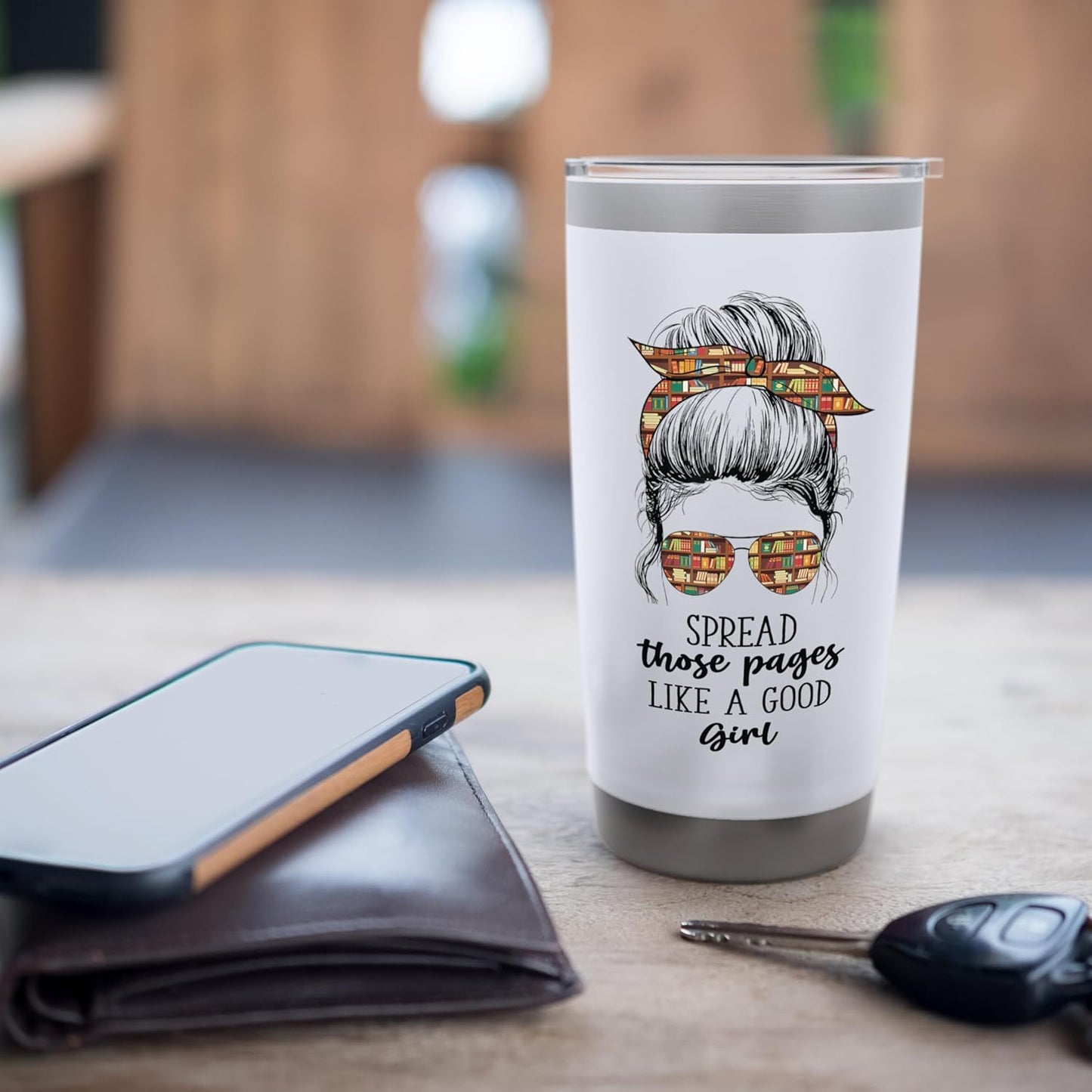 Spread Those Pages Like a Good Girl Funny Booklover Stainless Steel Insulated Tumbler