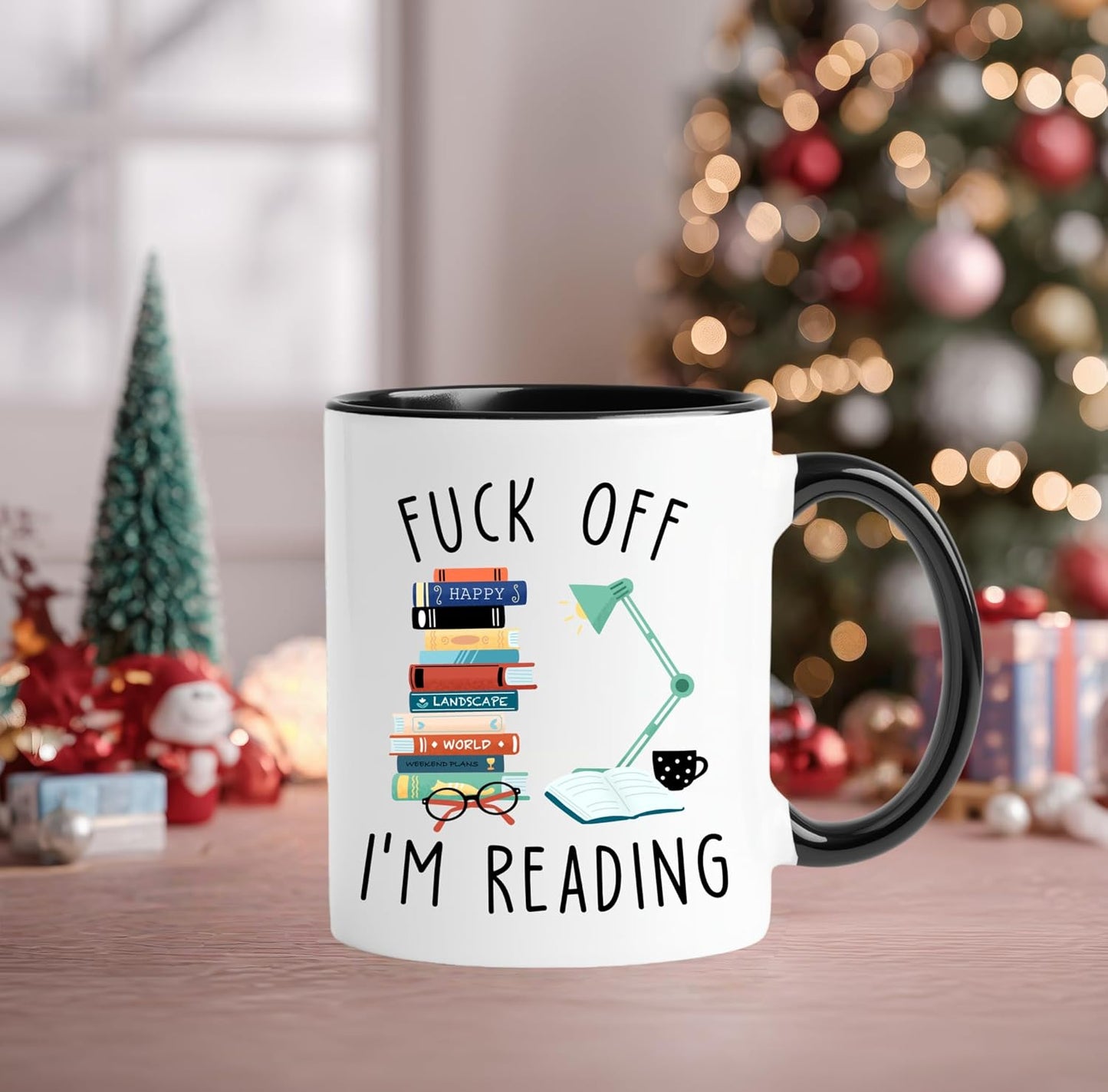 Funny Coffee Mug for Book Lovers Readers, Novelty Fuck Off I'M Reading Coffee Cup, Reading Gifts for Bookish Bookworm Book Club Friends Reader