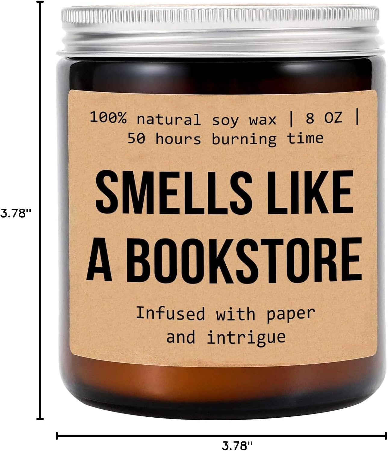 Smells Like A Bookstore Candle - Bookstore Candle - Soy Candles for Home Scented Book Lovers Gifts - Funny Book Candles Gifts for Women - Gifts for Book Lovers Scented Candles