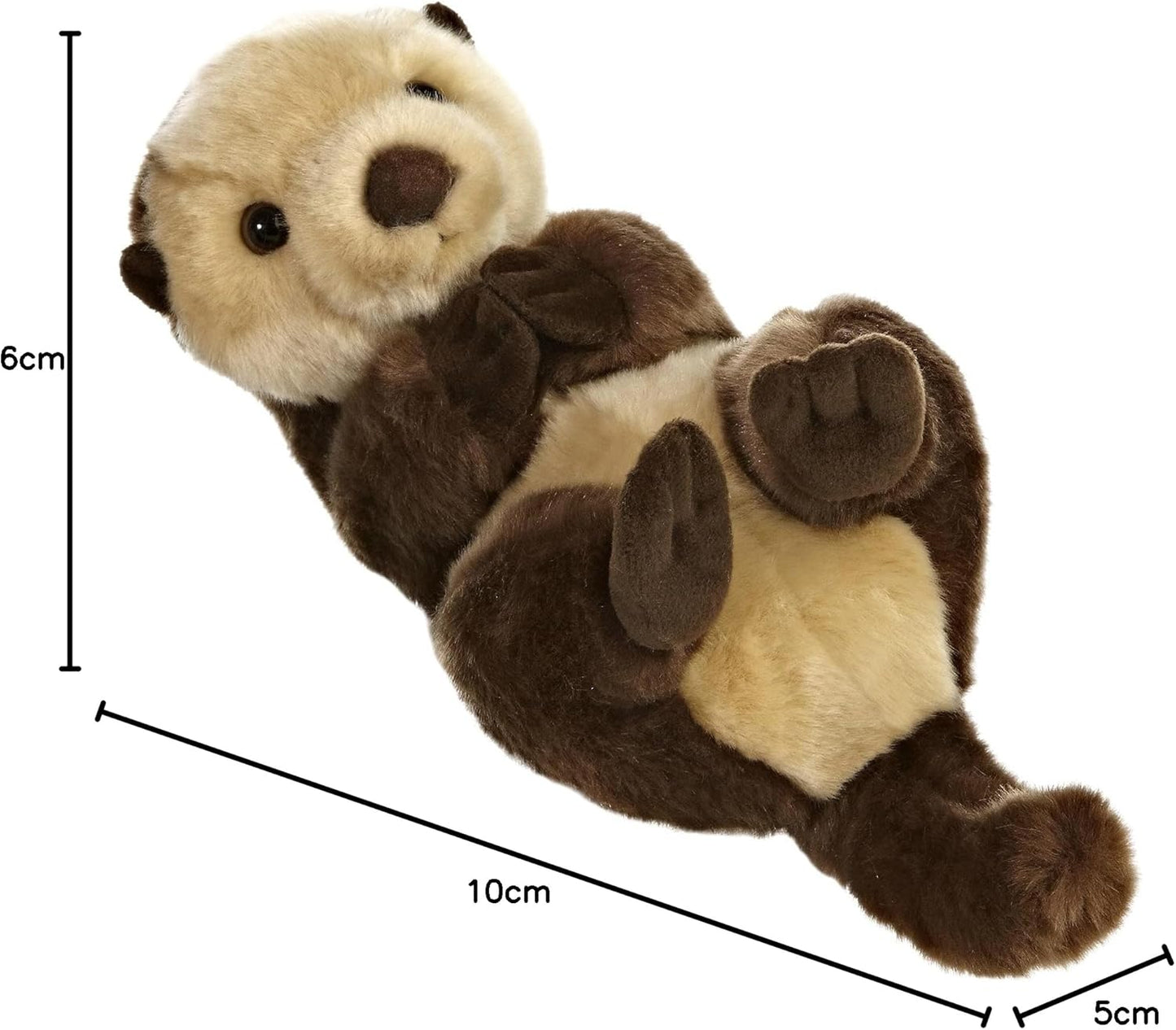 Aurora® Realistic Miyoni® Sea Otter Stuffed Animal - Lifelike Details Make a Cherished Companion - Perfect for Decorating Bedrooms or Classrooms - Brown 10 Inches