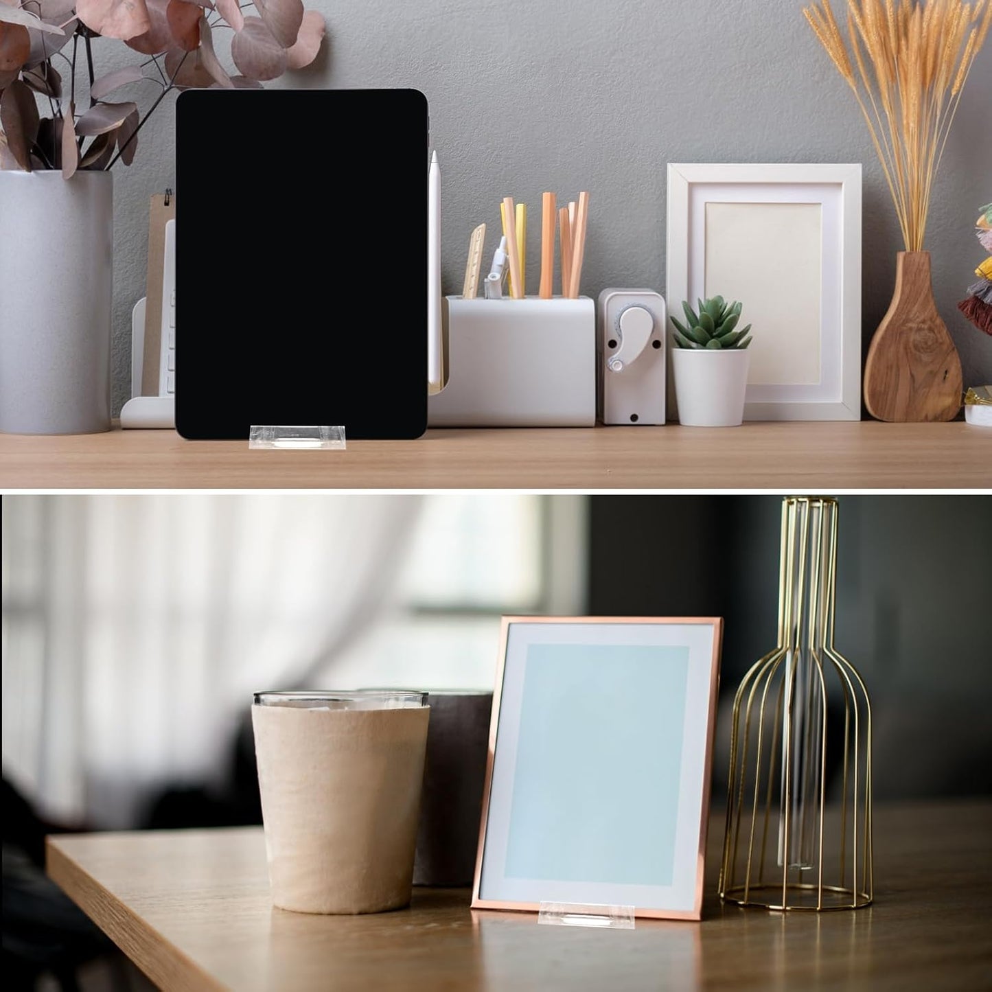 10 Pack Acrylic Book Stand for Display - Adjustable Clear Holder for Bible, Card, Brochure, Comic, Album, Magazine, Postcard, Artworks (4.4 X 4.13 X 2.36 Inch)